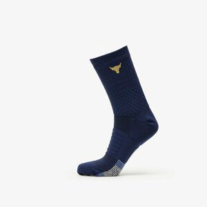 Under Armour Project Rock Ad Playmaker 1-Pack Mid Socks Midnight Navy/ Hushed Blue/ Metallic Gold