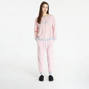 DKNY WMS Long Sleeve Pyjama Set Pink/ Grey