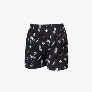 Horsefeathers Manny Boxer Shorts Black/ Ignite Print