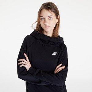 Nike Sportswear Essential Funnel-Neck Fleece Sweatshirt Black/ White