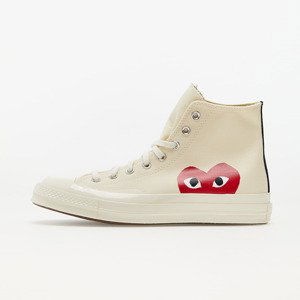 Converse x Comme des Garcons PLAY Chuck 70 Hi Milk/ White/ High Risk Red