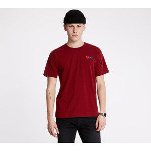 Comme des Garçons PLAY Double Heart Tee Burgundy