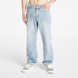 PLEASURES Impact Pinstripe Denim Blue