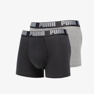 Puma 2 Pack Basic Boxers Dark Gray/ Melange