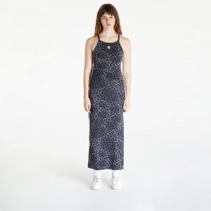 adidas Leopard Luxe 3 Stripes Maxi Dress Grey Five