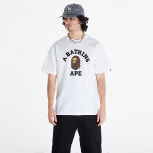 A BATHING APE College Short Sleeve Tee White