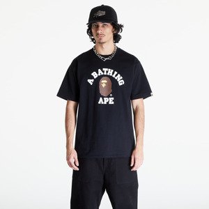 A BATHING APE College Short Sleeve Tee Black