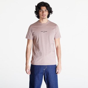 FRED PERRY Embroidered T-Shirt Dark Pink