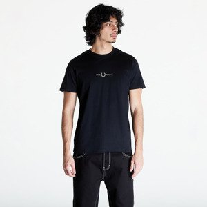 FRED PERRY Graphic Print T-Shirt Black