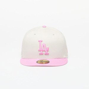 New Era Los Angeles Dodgers White Crown 59FIFTY Fitted Cap Ivory/ Pink