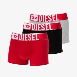 Diesel Umbx-Damienthreepack-XL Logo Boxer 3-Pack Red/ Grey/ Black