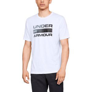 Under Armour Team ISSue Wordmark SS Tee White/ Black