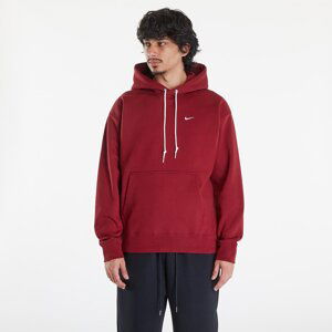 Nike Solo Swoosh Men's Fleece Pullover Hoodie Team Red/ White