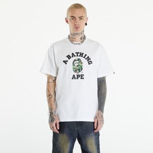 A BATHING APE Abc Camo College Tee White/ Green