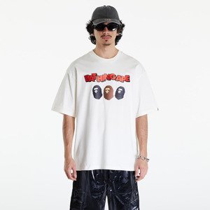 A BATHING APE Triple Ape Head Tee Ivory