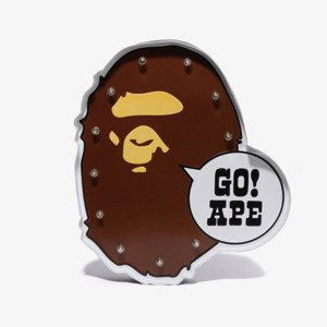 A BATHING APE Ape Head Led Signboard Brown