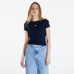 Tommy Jeans Slim Badge Ribbed Tee Dark Night Navy