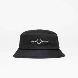 FRED PERRY Graphic Brand Twill Bucket Hat Black/ Warm Grey