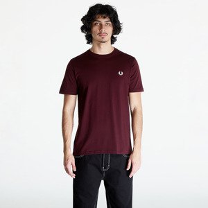 FRED PERRY Crew Neck T-Shirt Oxblood/ Ecru