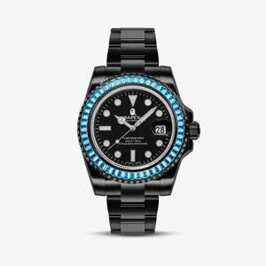 A BATHING APE Type 1 Bapex Crystal Stone Watches Green