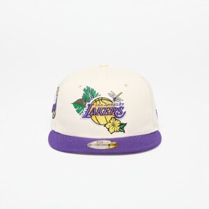 New Era Los Angeles Lakers 9FIFTY NBA Floral Snapback Cap Ivory/ True Purple