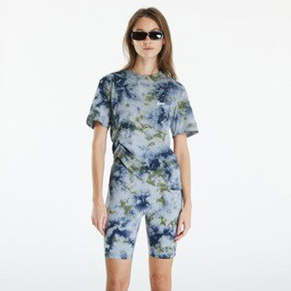 Patta Femme Tie Dye Cropped Ruched T-Shirt Quarry