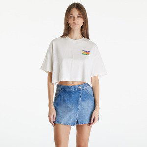 Tommy Jeans Oversized Cropped Summer Flag Tee Ancient White