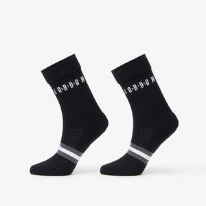 Jordan Legacy Crew Socks 2-Pack Black/ White/ White