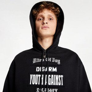 RAF SIMONS Regular Fit Hoodie Rites Of Joy Black