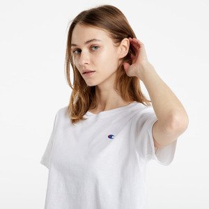 Champion Premium Crewneck Crop Top White