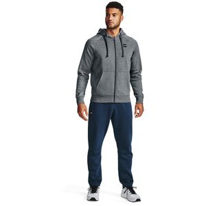 Under Armour Rival Fleece Fz Hoodie Pitch Gray Light Heather/ Onyx White