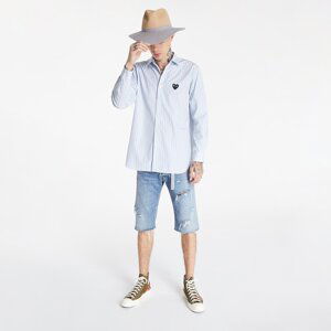 Comme des Garçons PLAY Black Heart Striped Shirt White/ Light Blue