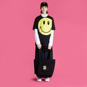 RAF SIMONS Big Fit T-Shirt With Large Smiley Print Black