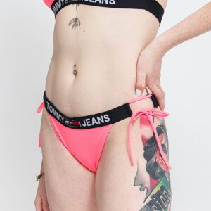 TOMMY JEANS Cheeky Strink Side Tie Bikini - Slip Neon Pink