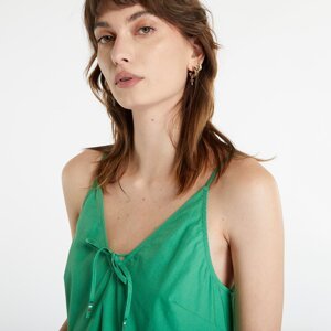 Šaty Tommy Jeans Poplin Tiered Strappy Dress Coastal Green L