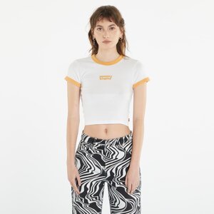 Levi's® Graphic Ringer Mini Tee Bright White / Golden Nugget - White