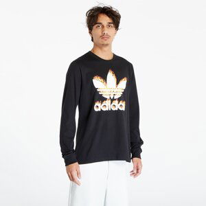 adidas Fire Graphic Trefoil Long Sleeve T-Shirt Black