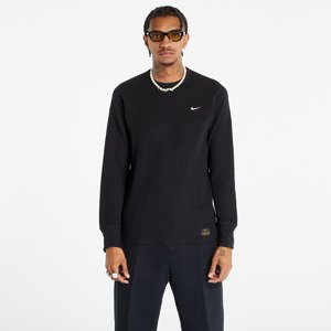 Nike Life Long-Sleeve Heavyweight Waffle Top Black/ Black/ White