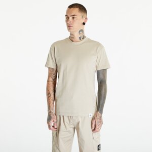 Calvin Klein Jeans Woven Tab Short Sleeve Tee Plaza Taupe