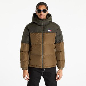 Tommy Jeans Alaska Colorbloc Puffer Jacket Drab Olive Green