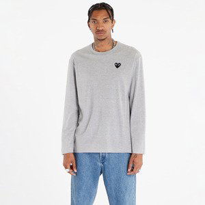 Comme des Garçons PLAY Heart Logo Long Sleeve Tee UNISEX Gray