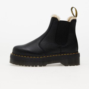 Dr. Martens 2976 Quad Fur Lined Platform Chelsea Boots Black Pisa