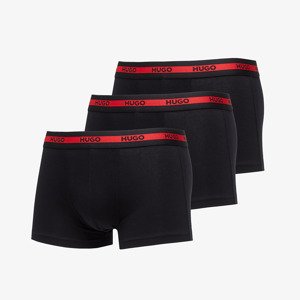 Hugo Boss Logo-Waistband Stretch Trunks 3-Pack Black