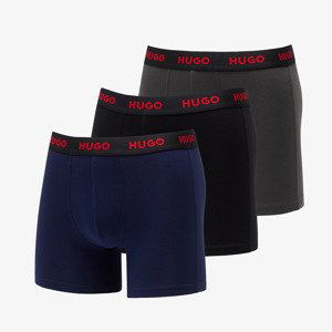 Hugo Boss Logo-Waistband Boxer Briefs 3-Pack Dark Grey/ Navy/ Black