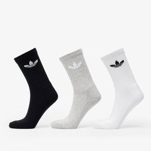 adidas Trefoil Cushion Crew Sock 6-Pack Black/ White/ Medium Grey Heather