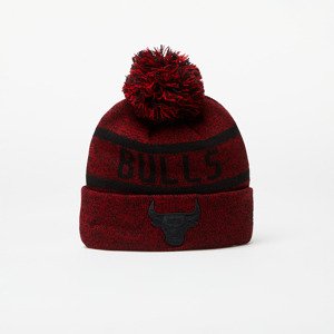 New Era Chicago Bulls Jake Bobble Knit Beanie Hat Cardinal/ Black