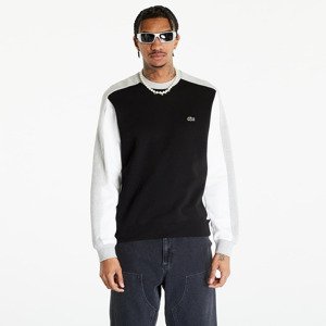 LACOSTE Men's Sweatshirt Black/ Silver Chine-White