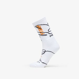 Footshop The Skateboard Socks White/ Orange