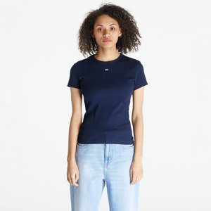 Tommy Jeans Slim Essential Rib Short Sleeve Tee Dark Night Navy