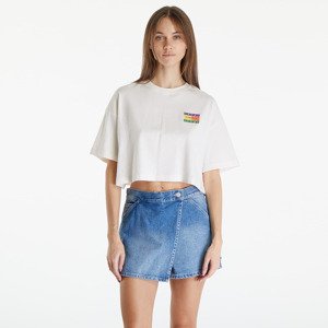 Tommy Jeans Oversized Cropped Summer Flag Tee Ancient White